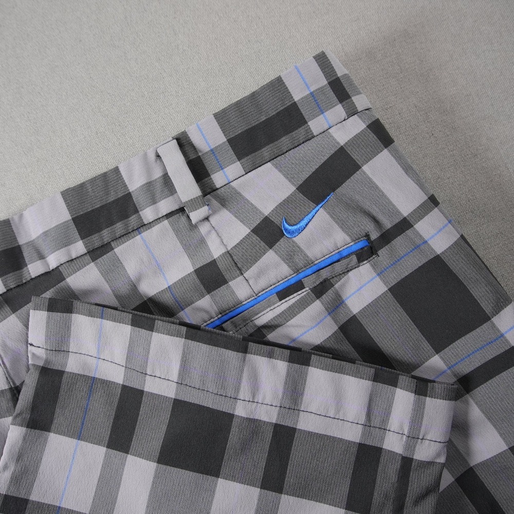 Nike Plaid Golf Tour Performance Dri-FI Trait Leg Flat Front Men Pants 42x32